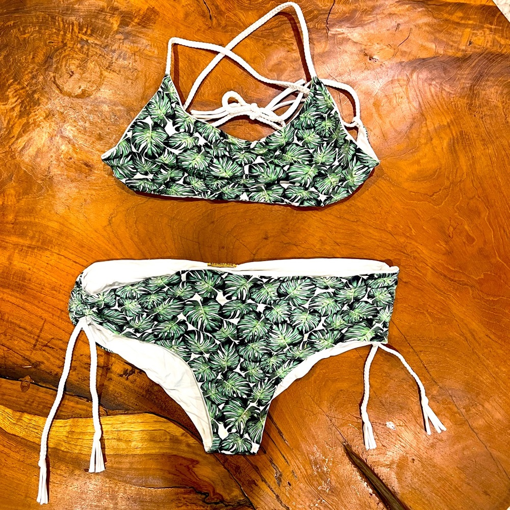 San Lorenzo bikini in youth size 12 botanical-inspired. Super cute and tiny.